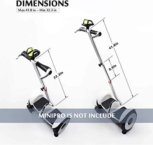 GLDYTIMES Handlebar for Segway miniPRO & miniLITE | Adjustable Aluminum Replacement (110-116cm) thumbnail 4