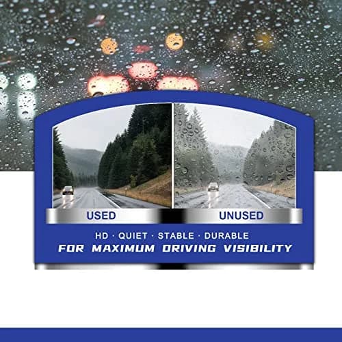 EMITHSUN 22" + 20" Premium All-Seasons Windshield Wiper Blades | Stable & Quiet for J-Hook Arms thumbnail 2