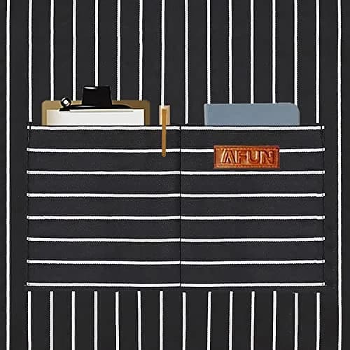 AFUN Kitchen Cooking Apron, 2 Pack Chef Aprons for Women with Pockets (Black&Black) | Durable Cotton Blend, Adjustable Fit thumbnail 4