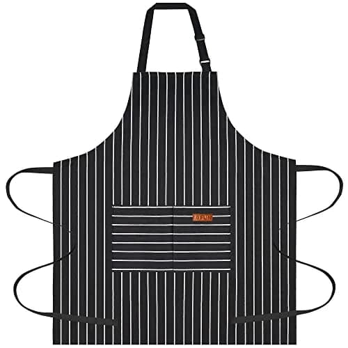 AFUN Kitchen Cooking Apron, 2 Pack Chef Aprons for Women with Pockets (Black&Black) | Durable Cotton Blend, Adjustable Fit thumbnail 2