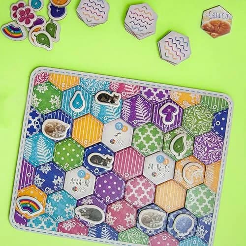 AEG Calico Award-Winning Cozy Tile-Laying Board Game | Make Quilts & Attract Cats (152g) thumbnail 5