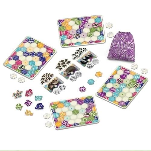 AEG Calico Award-Winning Cozy Tile-Laying Board Game | Make Quilts & Attract Cats (152g) thumbnail 3