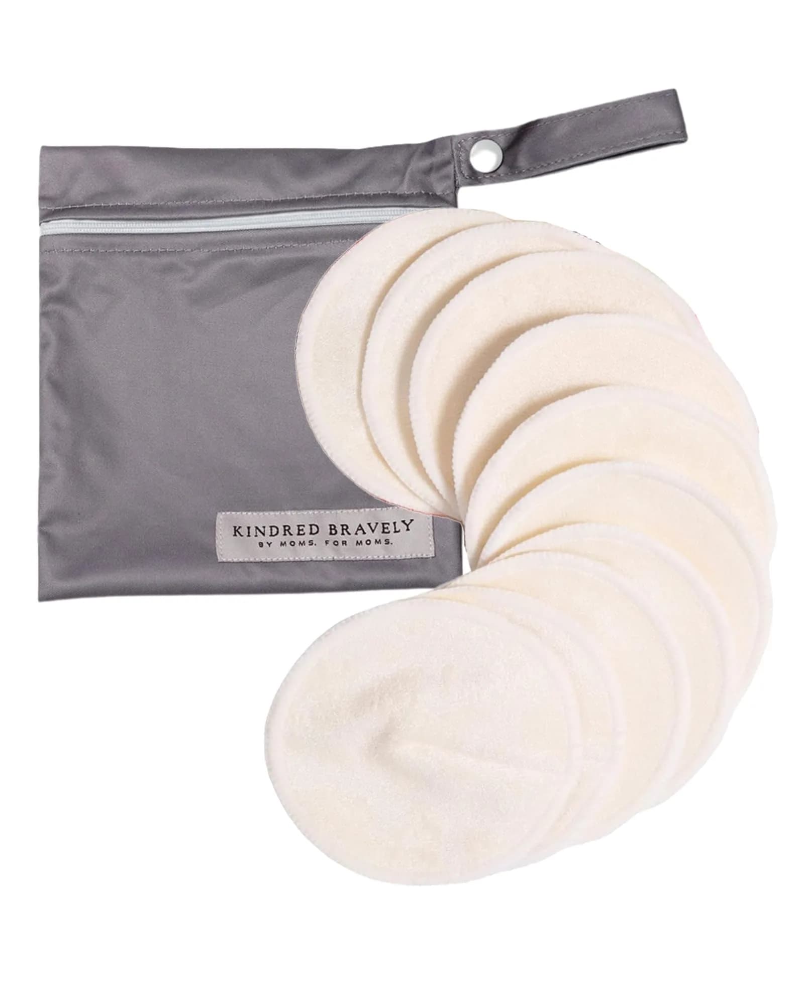 Kindred Bravely Organic Reusable Nursing Pads | Super Absorbent for All-Day Dryness - main product image