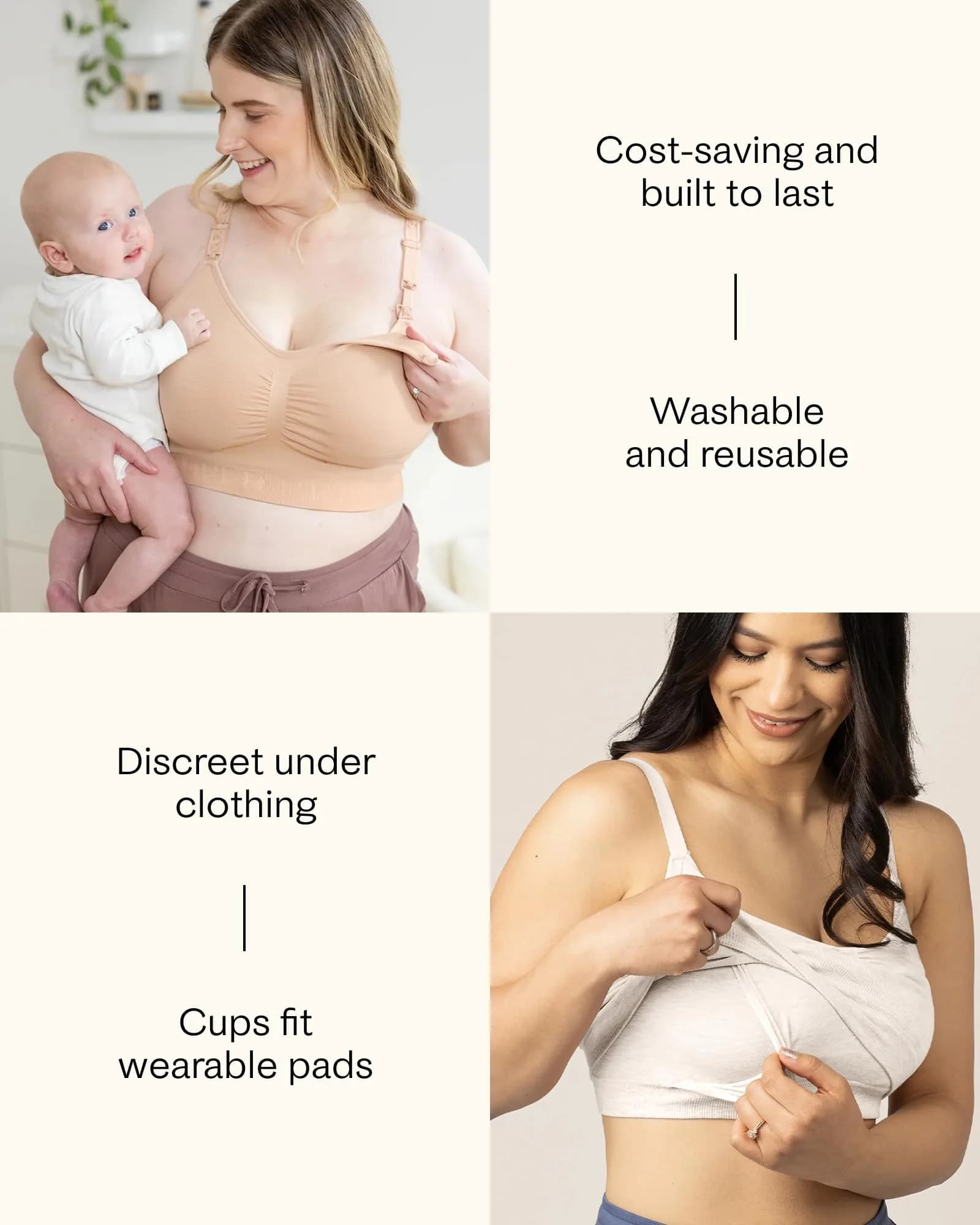 Kindred Bravely Organic Reusable Nursing Pads | Super Absorbent for All-Day Dryness - view 5