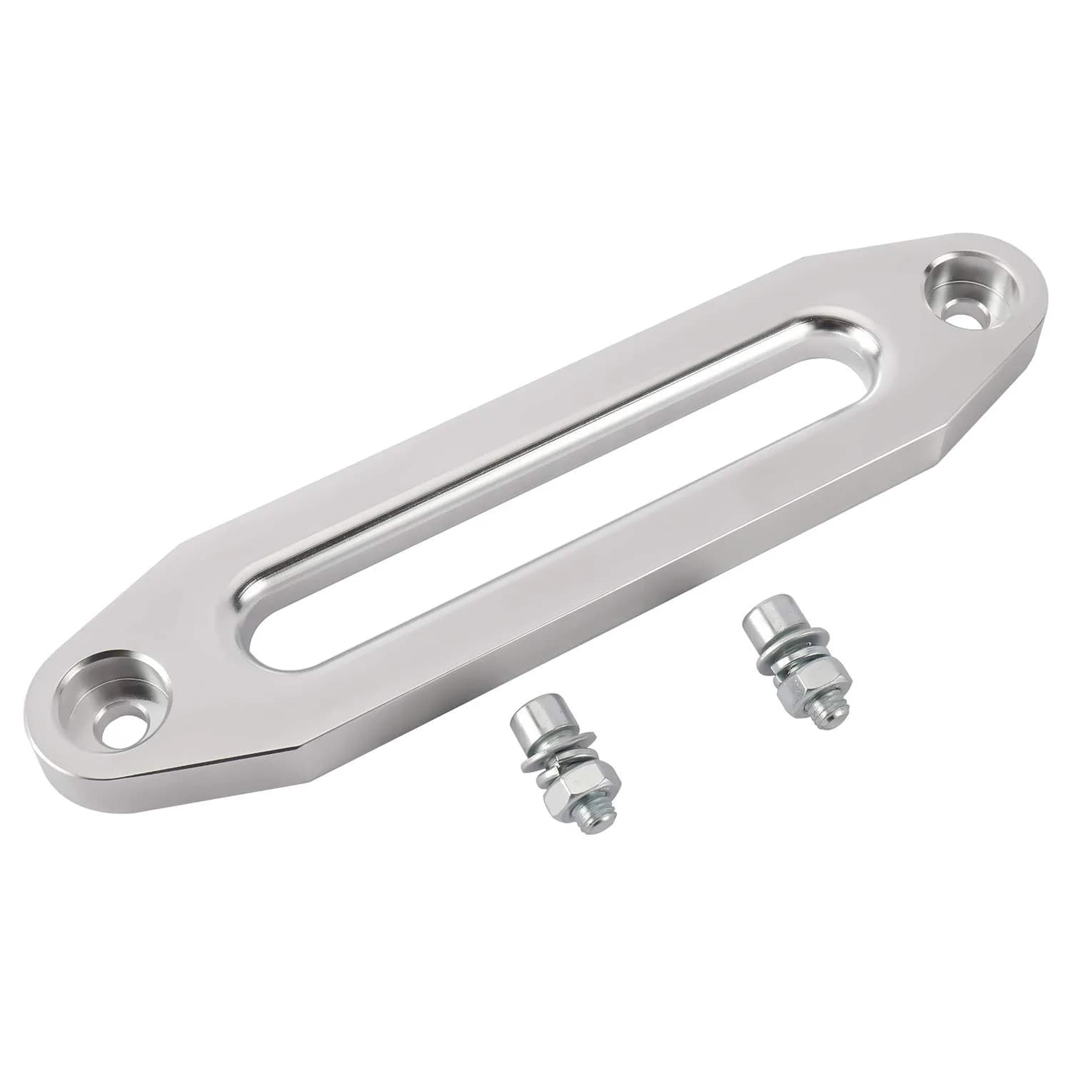 YaeKoo 10" Billet Aluminum Hawse Fairlead Load Capacity 8K-15K LBs | Synthetic Rope Compatible, Silver