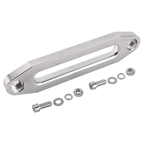 YaeKoo 10" Billet Aluminum Hawse Fairlead Load Capacity 8K-15K LBs | Synthetic Rope Compatible, Silver thumbnail 3