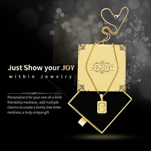 JSJOY Gold Initial Necklace for Women Mothers Day Necklaces Letter Pendant K Necklace 22" | Personalized Gift with Initial K thumbnail 6