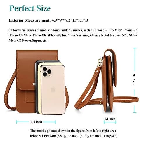 Peacocktion Small Crossbody Bag for Women | RFID Travel Cell Phone Wallet Purse with Card Slots thumbnail 4