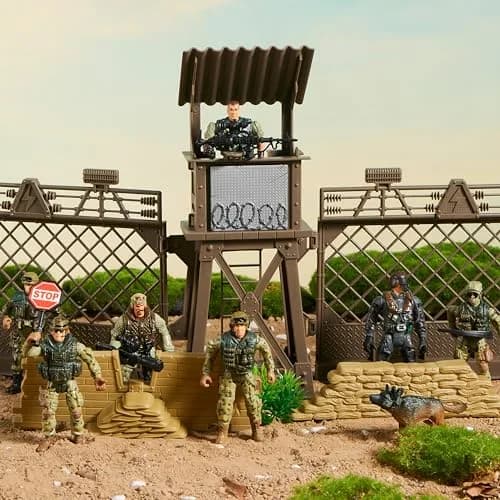 JOYIN Military Army Men Playset with 12 Realistic Action Figures & Accessories | 16 Pieces, Non-Toxic, 4-Inch Figures thumbnail 6