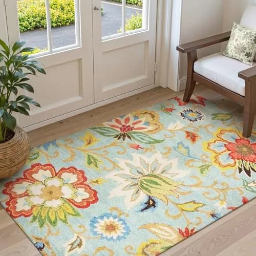 Lahome Modern Floral Area Rug 3x5 | Washable Paisley Bedroom Rug with Non-Slip Backing thumbnail 7