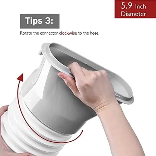 TURBRO Portable Air Conditioner Exhaust Hose 5.9 Inch Diameter | Expandable & Universal Fit thumbnail 3