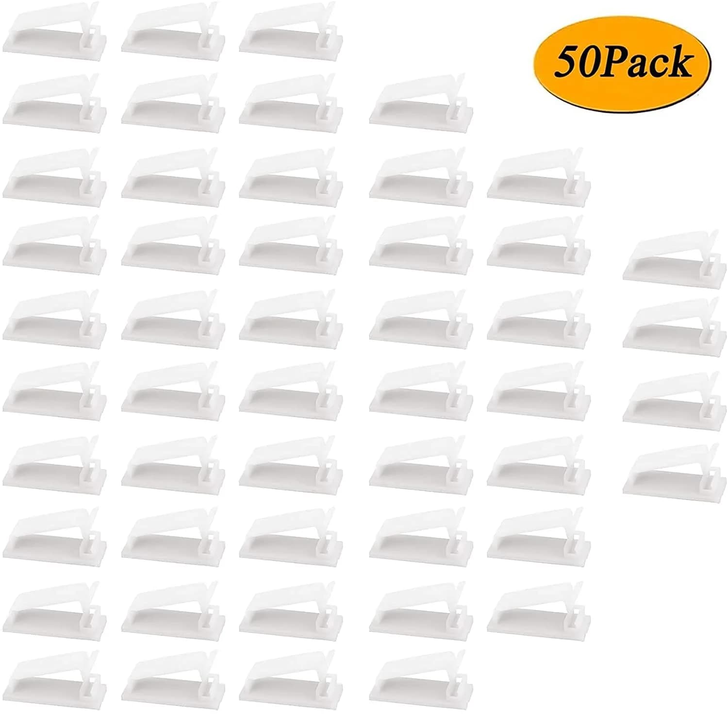 SOULWIT® 50 x Self-Adhesive Cable Management Clips | Max 8mm Cable Diameter - view 7