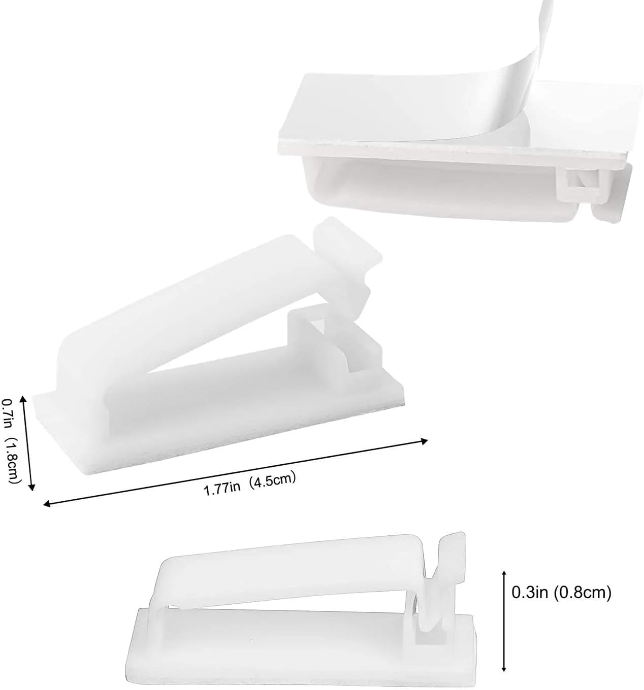 SOULWIT® 50 x Self-Adhesive Cable Management Clips | Max 8mm Cable Diameter - view 3
