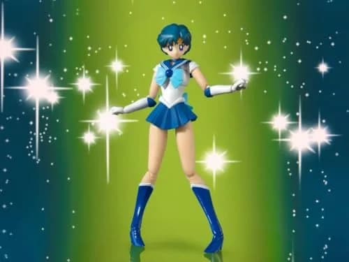 Tamashii Nations Sailor Mercury Action Figure | Animation Color Edition, 4.70⭐, 1125 reviews, 222g, Polyvinyl chloride, Unisex, Toy figure for Sailor Moon fans thumbnail 2