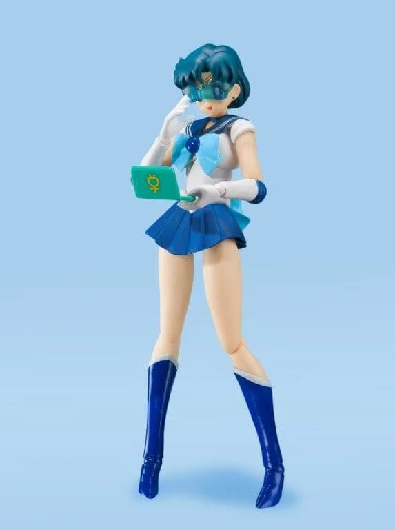 Tamashii Nations Sailor Mercury Action Figure | Animation Color Edition, 4.70⭐, 1125 reviews, 222g, Polyvinyl chloride, Unisex, Toy figure for Sailor Moon fans thumbnail 3