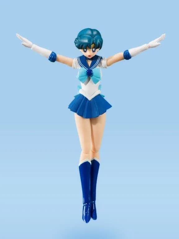 Tamashii Nations Sailor Mercury Action Figure | Animation Color Edition, 4.70⭐, 1125 reviews, 222g, Polyvinyl chloride, Unisex, Toy figure for Sailor Moon fans thumbnail 6