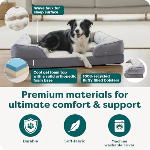 Furhaven Cooling Gel Dog Bed for Large Dogs | Orthopedic Support & Washable Cover (70-120c) thumbnail 5