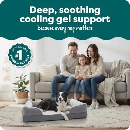 Furhaven Cooling Gel Dog Bed for Large Dogs | Orthopedic Support & Washable Cover (70-120c) thumbnail 2