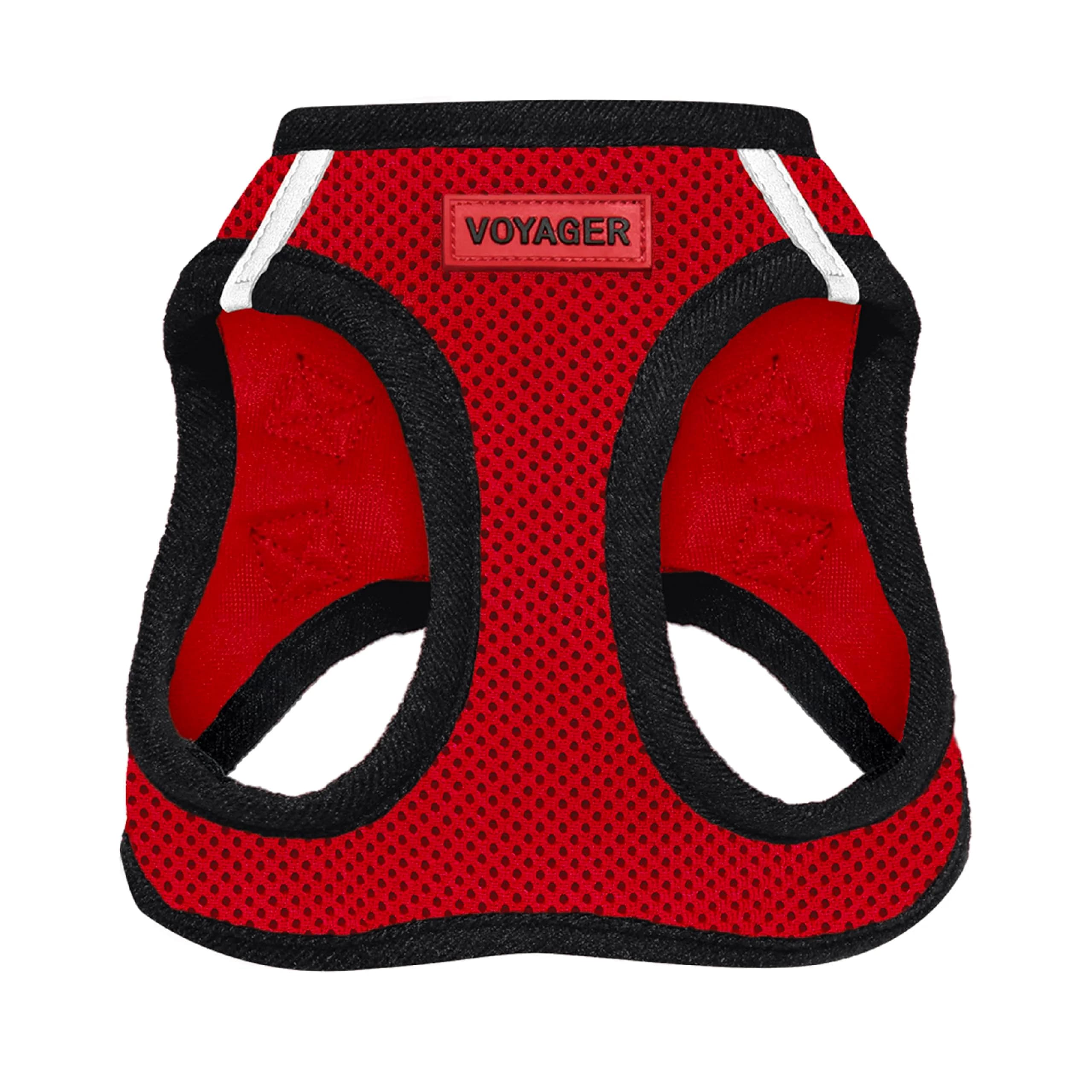 Best Pet Supplies Voyager Step-in Air Dog Vest Harness - Red/Black, XX-Small | Breathable Mesh, Reflective Bands