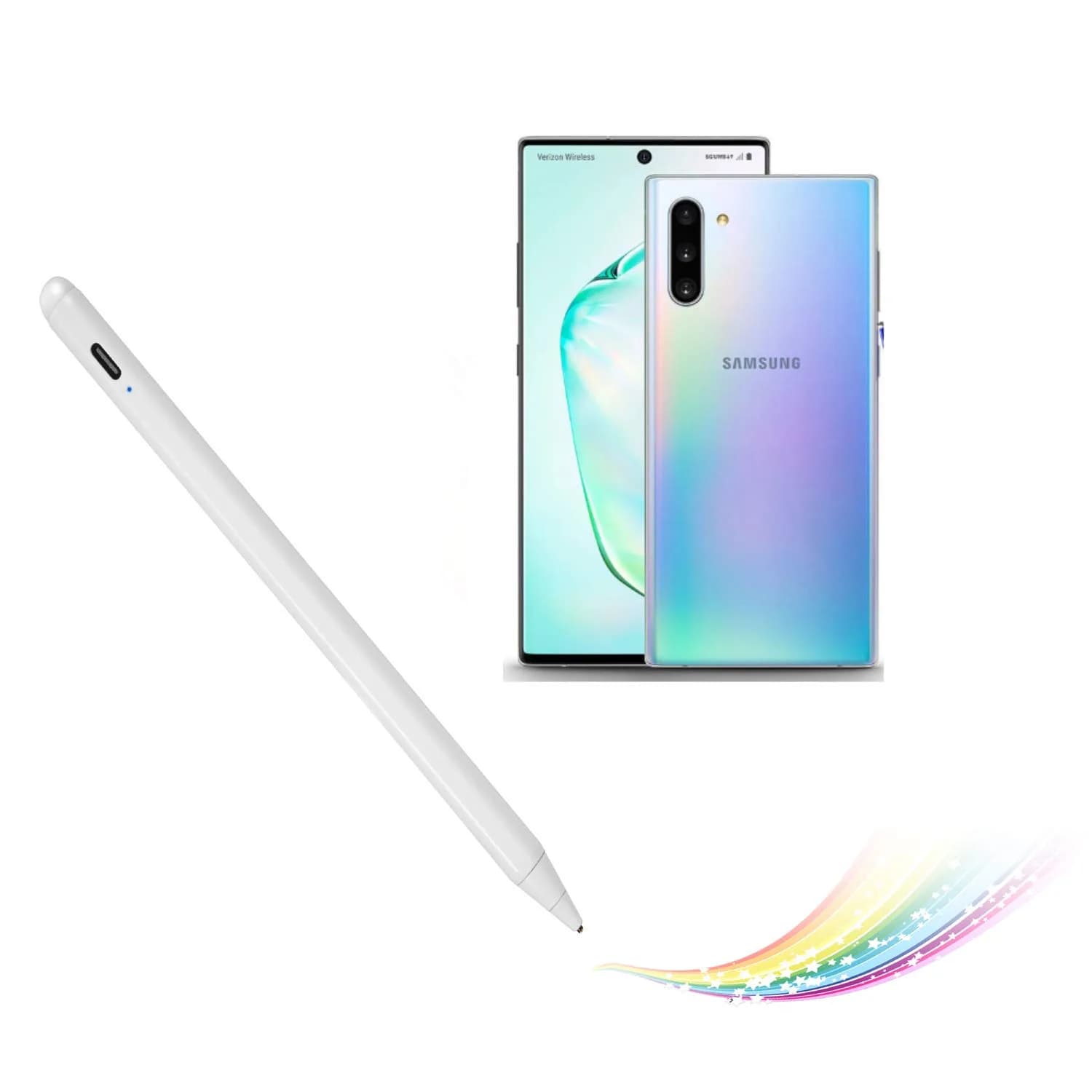 Bbata Chromebook Stylus Pen, 1.5mm Fine Tip, White | Precise Touch Control for Sketching & Note-Taking