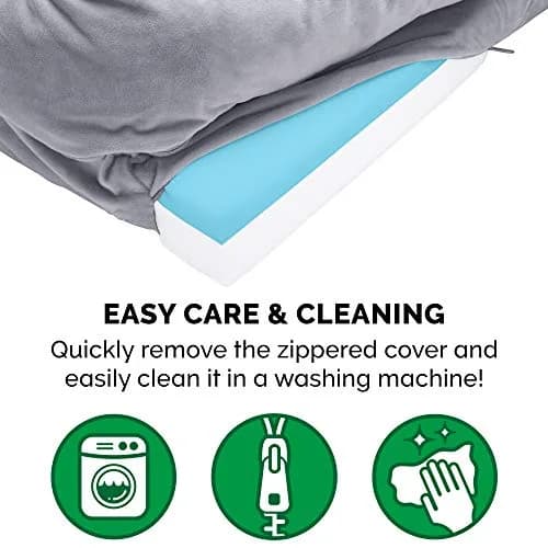 Furhaven Cooling Gel Dog Bed for Medium/Small Dogs | Plush & Velvet Waves, Removable Cover, Supports Up to 35 lbs thumbnail 7