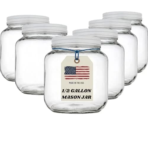 kitchentoolz Half Gallon Glass Mason Jar Wide Mouth | Fermentation & Storage in USA thumbnail 5
