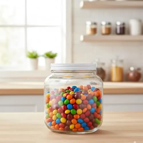 kitchentoolz Half Gallon Mason Jar Wide Mouth with Airtight Metal Lid | BPA-Free Glass Storage Container thumbnail 5
