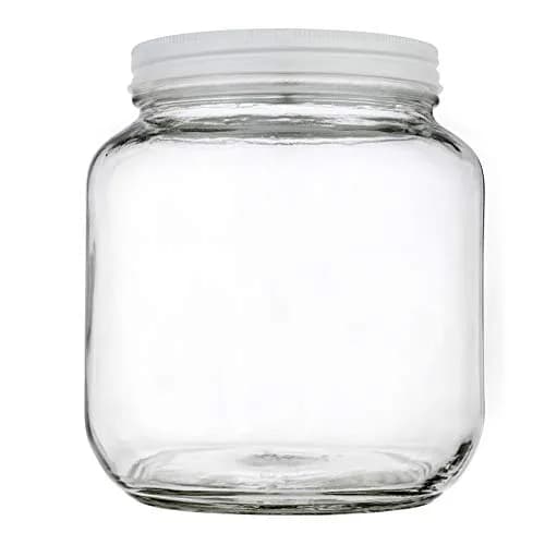 kitchentoolz Half Gallon Mason Jar Wide Mouth with Airtight Metal Lid | BPA-Free Glass Storage Container thumbnail 2