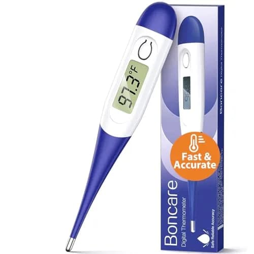 Boncare Digital Thermometer for Adults, Kids & Babies, Dark Blue | Accurate & Fast 10-Second Reading — Dark Blue