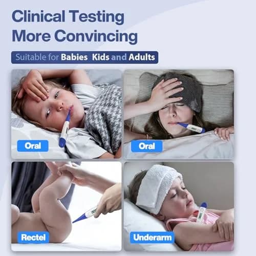 Boncare Digital Thermometer for Adults, Kids & Babies, Dark Blue | Accurate & Fast 10-Second Reading thumbnail 4