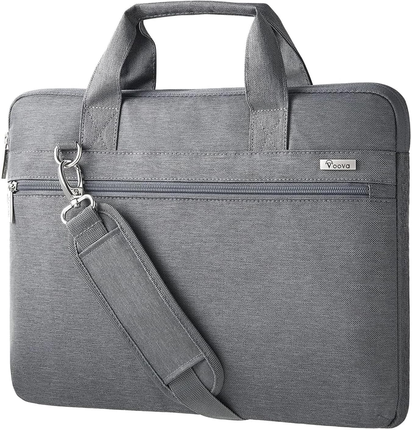 Voova 17.3-17 Inch Laptop Bag, Grey | Water-Resistant, Padded Shoulder Bag for Laptops up to 17.3" | 13L Capacity - main product image