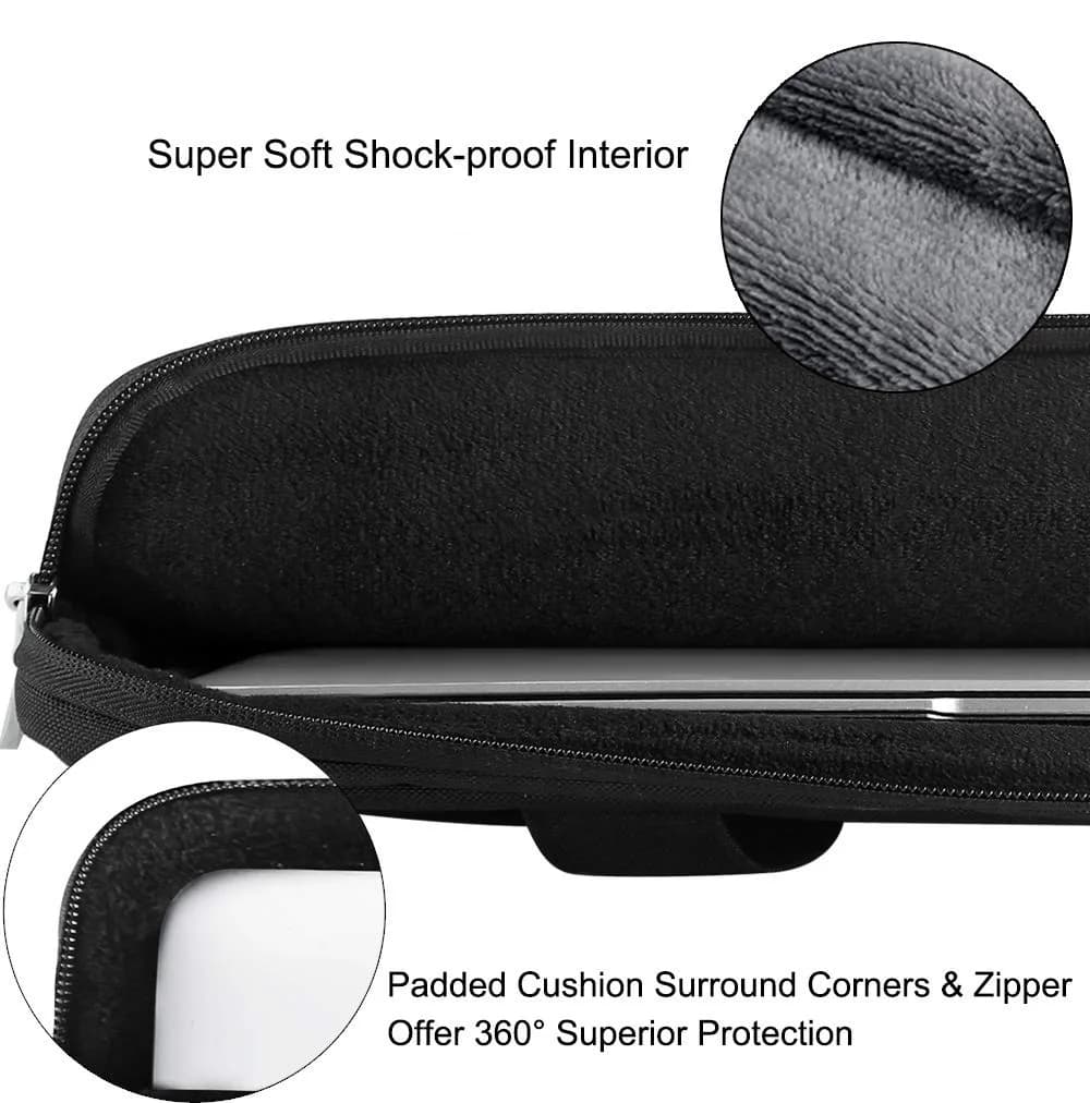 Voova 17.3-17 Inch Laptop Bag, Black Messenger Bag with Shoulder Strap | Water-Resistant 360° Protective Case for Laptops up to 17.3" - view 5