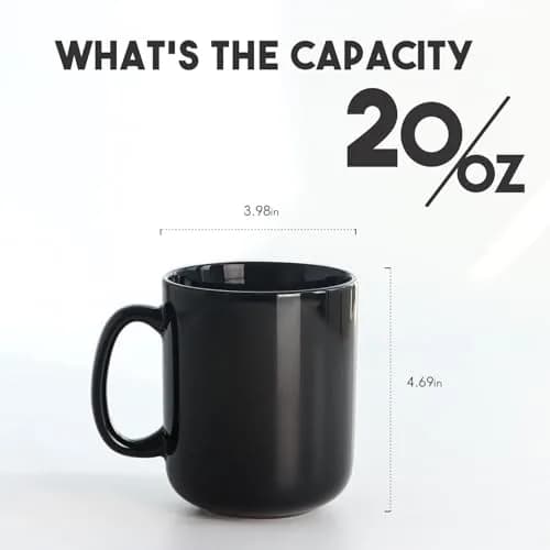 harebe 20 OZ Large Coffee Mug | Big Capacity Ceramic Tea Cup for Office & Home thumbnail 2