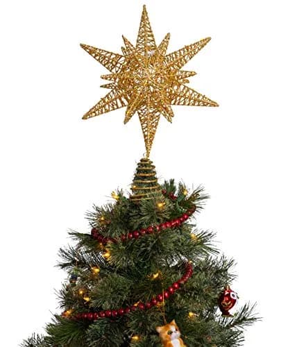 Ornativity Wooden Christmas Tree Bead Garland - Cranberry Red Wood Holiday Decor 8'6" | Vintage Country Farmhouse Style thumbnail 2