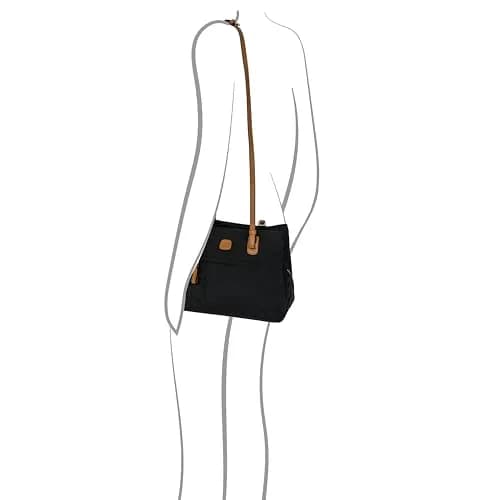 Bric's Tote Bag, Black | Satin Nylon with Leather Detailing (One Size) thumbnail 4