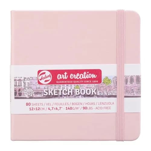 Talens Art Creation Sketchbook, Pastel Pink, 80 Sheets, 12cm x 12cm (4.7 x 4.7 in) thumbnail 1