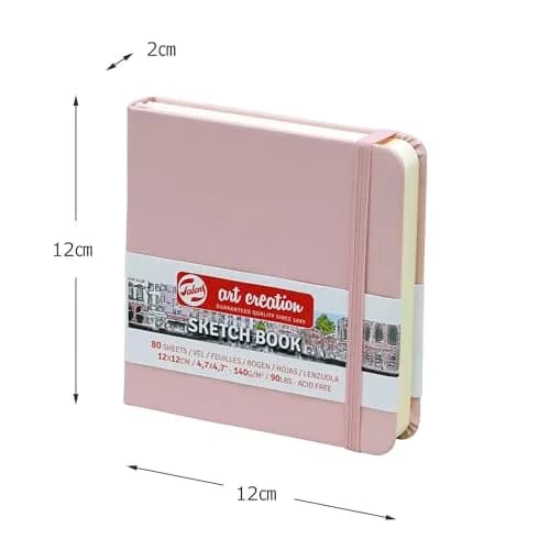 Talens Art Creation Sketchbook, Pastel Pink, 80 Sheets, 12cm x 12cm (4.7 x 4.7 in) thumbnail 3