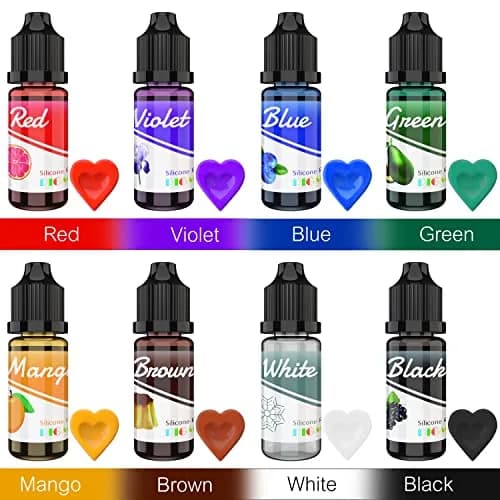 DecorRom Liquid Silicone Pigment Set | 8 Colors x 10ml Each for Mold Making & Casting thumbnail 2