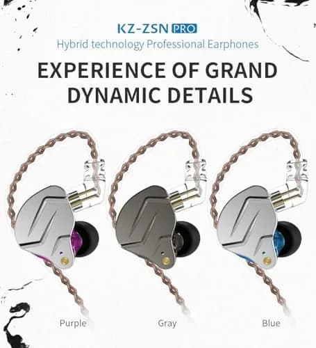 CCA ZSN Pro Dual Driver In-Ear Earphones with Detachable Cable | HiFi Power Bass Wired Headphones thumbnail 2