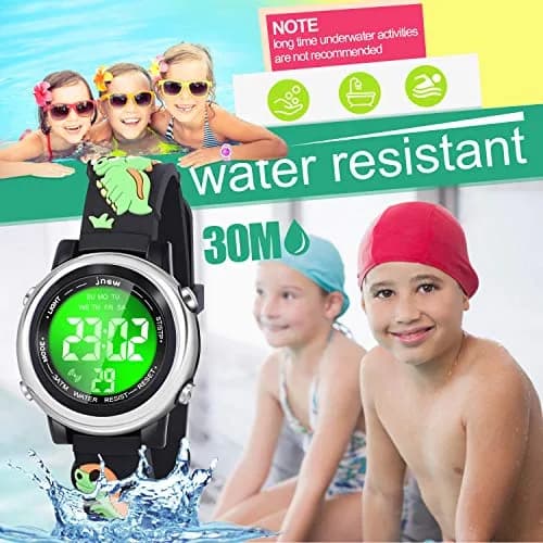 Viposoon Kids Dinosaur Watch Green Silicone Strap | Fun Time-Telling Toy for Boys & Girls Ages 3-11 thumbnail 5
