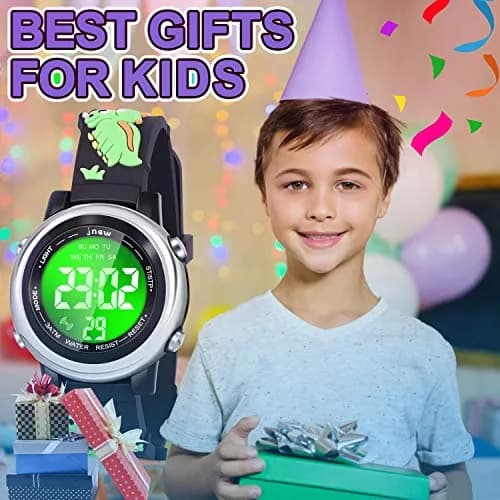 Viposoon Kids Dinosaur Watch Green Silicone Strap | Fun Time-Telling Toy for Boys & Girls Ages 3-11 thumbnail 7
