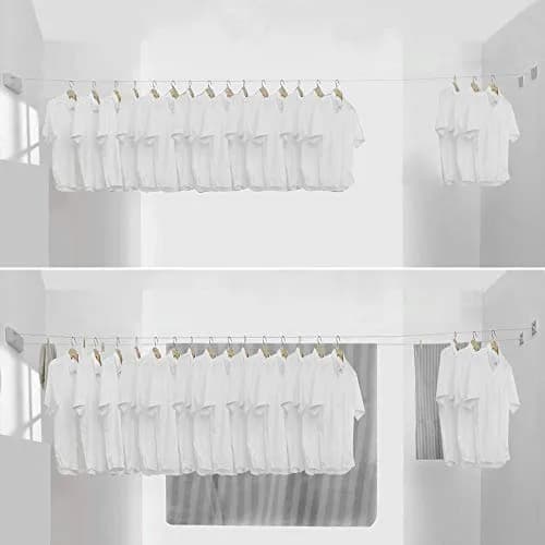 BESy Retractable Double Clothesline Laundry Indoor Washing Clothes Line 8.4cm (3.3") | Heavy Duty ABS Aluminum for 20kg Load thumbnail 4