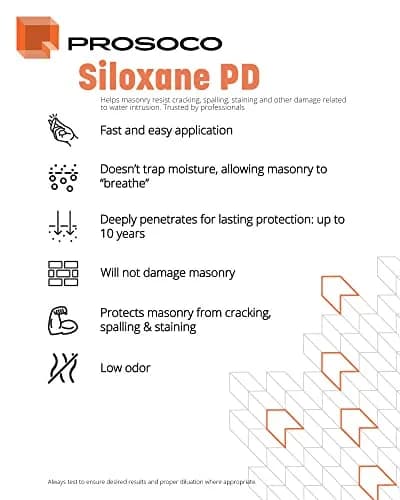 Prosoco Sure Klean Weather Seal Siloxane PD 1 gal | Water-Based Brick Sealer with Long-Lasting Protection thumbnail 5
