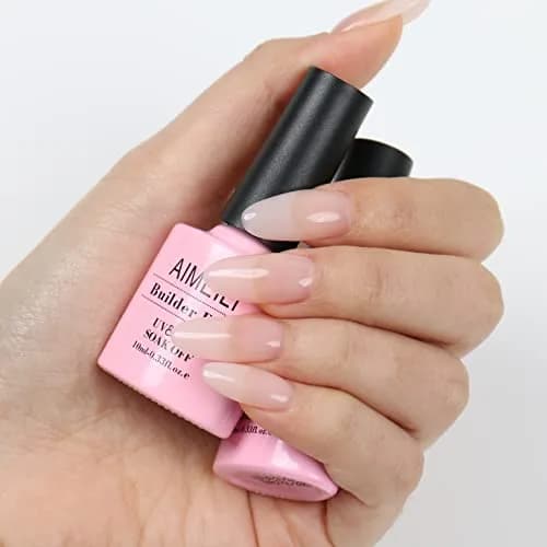 AIMEILI Builder Base Clear Sheer Color Gel, 6x10ml | No Wipe, Vegan, Hema-Free, Soak Off thumbnail 6