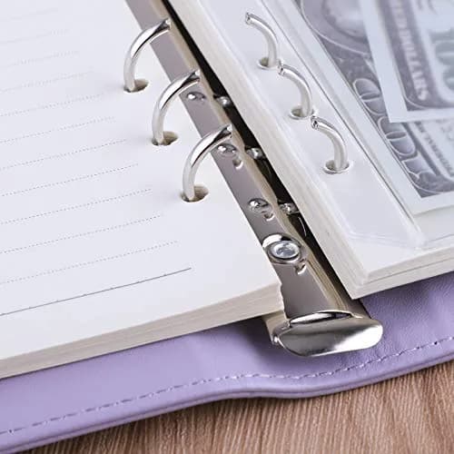 Antner A5 PU Leather Notebook Binder 9.2 x 6.9 inch | Metal 6-Ring Mechanism thumbnail 6