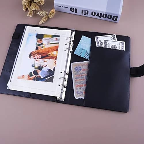 Antner A5 Binder 6 Ring Refillable Notebook Planner Cover Black | Holds 80-100 Sheets thumbnail 4