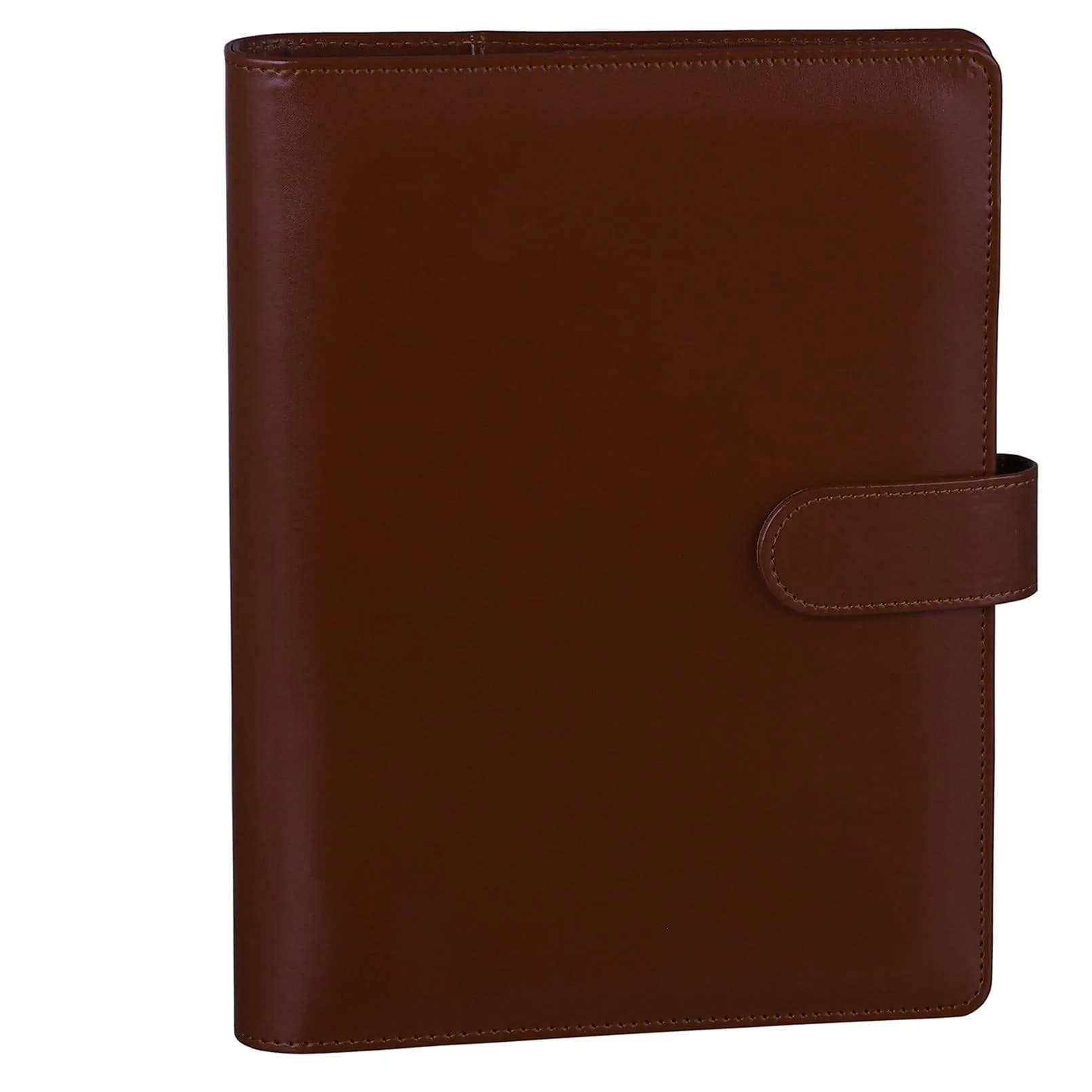 Antner A5 Binder 6 Ring Refillable Notebook Planner Cover with Magnetic Buckle, Brown | Holds 80-100 Sheets - main product image