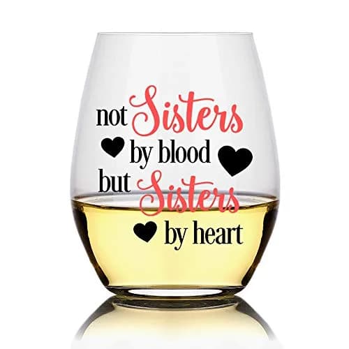 Perfectinsoy Sister Stemless Wine Glass - Heartfelt Gift for Women, 15 Oz | Funny Birthday Idea thumbnail 1