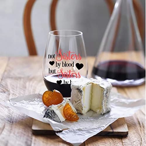 Perfectinsoy Sister Stemless Wine Glass - Heartfelt Gift for Women, 15 Oz | Funny Birthday Idea thumbnail 6
