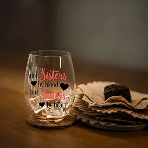 Perfectinsoy Sister Stemless Wine Glass - Heartfelt Gift for Women, 15 Oz | Funny Birthday Idea thumbnail 7
